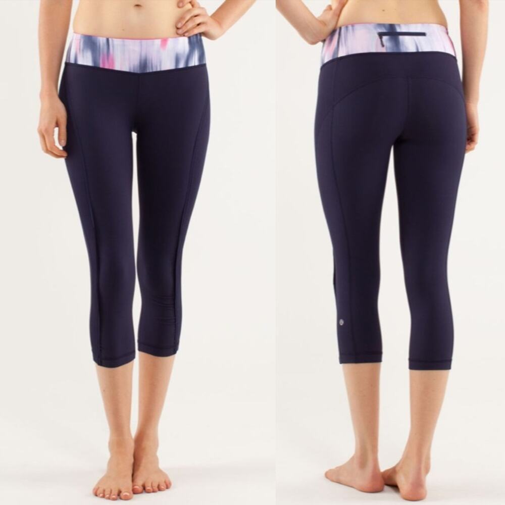 Lululemon Run: Sun Sprinter Crop Deep Indigo, 8